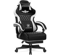 GTPLAYER Silla Gamer ergonómica para Videojuegos, de Tejido técnico, con Soporte Lumbar, Silla de Ordenador con Respaldo ampliado, soporta hasta 150 kg, Color Negro