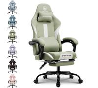 GTPLAYER Silla Gamer, Silla de Oficina Transpirable, de Tela de, Silla ergonómica de PC, Silla de Escritorio Ajustable y giratoria con reposapiés, Verde