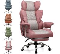 GTPLAYER Silla Gaming Ergonómica Silla de Gaming Reclinable Silla Oficina con Reposapiés Silla Gamer Respaldo Ajustable para Trabajo y Juego Tejido Tecnológico Rosa