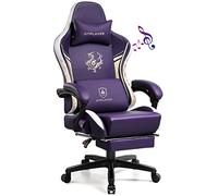 GTPLAYER Silla Gaming Silla Gamer Ergonómicos con Altavoces Bluetooth y Reposapiés Reclinable Silla Oficina Dragon Series con Reposacabezas y Cojín Lumbar para Trabajar y Jugar Morado
