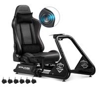 GTPLAYER Simulator Cockpit, sim Racing Cockpit, Soporte para Volante con Altavoces, Compatible con Varios Modelos de Volante y Pedales
