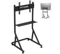 GTPLAYER Soporte para monitor de simulador de carreras, altura regulable, con ruedas, para televisores y monitores de 32 a 65 pulgadas, simulador de carreras, soporte para monitor individual, soporte