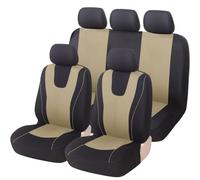 GTRFDGHT 9 Piezas Fundas de Asiento de Coche para MG MG3/MG6 /MG7/MG HS/MG Marvel R/MG ZS, Fundas de Tela Antideslizantes para Asientos Delanteros y Traseros Accesorios Interiores,C/Beige