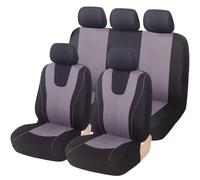 GTRFDGHT 9 Piezas Fundas de Asiento de Coche para MG MG3/MG6 /MG7/MG HS/MG Marvel R/MG ZS, Fundas de Tela Antideslizantes para Asientos Delanteros y Traseros Accesorios Interiores,E/Grey