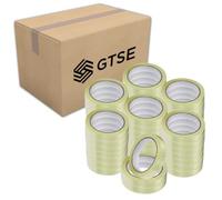 GTSE - Cinta transparente - 24 mm x 66 m por rollo, papel de regalo, cinta transparente para Navidad y cumpleaños, manualidades, cinta adhesiva de embalaje, compatible con dispensadores - 96 rollos