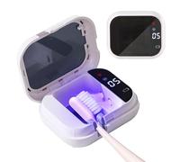 GTSolonia Limpiador de cepillos de dientes UV-C, funda de viaje portátil para cepillo de dientes manual/eléctrico, soporte magnético y funda recargable para cepillo de dientes de cualquier tamaño
