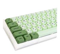 GTSP XDA Profile Japanese Keycaps 60 Percent PBT 122 Key Green Keycaps Set for Cherry MX Covers Tenkeyless 60% 65% Gaming Keyboard (Matcha)