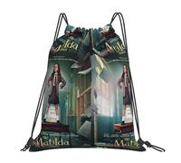 GTTDFASJ Mochilas con cordón de la película musical Matilda de Roald Dahl bolsas de deporte con bolsillo y cordón bolsas para libros para hombre y mujer