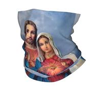 GTTDFASJ Multifunción Bufanda Católica de Jesús y de María Sagrado e Inmaculado Corazón Pañuelo de Cuello caliente a prueba de viento Envoltura de Cara Bufanda para el Esquí Polaina de Diadema