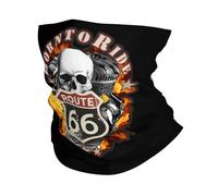 GTTDFASJ Multifunción Bufanda Pañuelo para el cuello Born To Ride Route 66 para hombre y mujer protección solar ideal para senderismo en invierno.