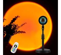 GTTFAE Regulable Sunset Lamp 16 colores La cabeza de la lámpara de la luz del atardecer se puede girar, la luz nocturna tiene una luz ambiental visual romántica