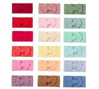 GTTUKK 18 diademas de nailon suave para bebé con lazos para el pelo, accesorios elásticos para el cabello para recién nacidos, bebés, niñas y niños pequeños (talla única)