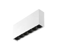 GTV ARTEMIDA - Lámpara de techo LED (15 W, 1420 lm, 4000 K, IP20, 38°, luz aparente, carcasa de aluminio, rectangular, blanca, sala de estar, oficina, cocina, pasillo, ahorro de energía