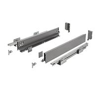 GTV AXIS PRO - Guías para cajones con extensión completa, color antracita, capacidad de carga de hasta 40 kg, sistema de apertura y acceso libre, ancho: 500 mm, altura: 69 mm