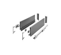 GTV AXIS PRO - Guías para cajones con extensión completa, color antracita, capacidad de carga de hasta 40 kg, sistema de apertura y acceso libre, ancho: 300 mm, altura: 168 mm