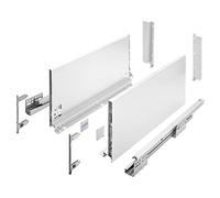 GTV AXIS PRO I - Guías para cajones con extensión completa, color blanco, capacidad de carga de hasta 40 kg, sistema Push to Open, acceso libre, ancho: 450 mm, altura: 200 mm