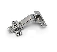 GTV Bisagra Angular 45 para Muebles de Esquina ZP-KT45H2-ZE, con Muelle de Cierre, Placa de Montaje Slide-On, Ajuste 3D, Acero Niquelado, Herraje Profesional