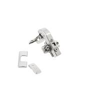 GTV Bisagra Angular 90 con Cierre Suave HCKT, Brazo Corto para Espacios Reducidos, Montaje Slide-On, Ajuste 3D, Cazoleta 35mm, para Muebles de Esquina, Níquel