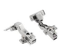 GTV Bisagra Angular HCKT 30 con Cierre Suave, Herraje Hidráulico para Muebles de Esquina, Montaje Clip-On, Ajuste 3D, Acero Niquelado, Certificada EN 15570