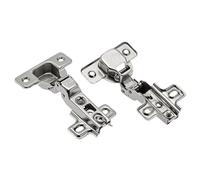 GTV Bisagra de Cazoleta para Mueble BICN, Acción de Dos Etapas, Ajuste 3D, Montaje Slide-On, Cazoleta 35 mm, Durabilidad 80.000 Ciclos, Acero Niquelado