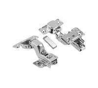 GTV Bisagra Empotrada BIDI, Ajuste 3D Excéntrico, Montaje Clip-On, con Muelle de Cierre, Acción de 2 Etapas, para Puertas de Muebles, Acero Niquelado