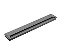 GTV - Boquilla para Cables Merida - Pasacables con Tapa de Apertura - Pasacables Rectangular Organizador de Cables para Muebles Pasacables/para la instalación en la encimera / 80 x 500 mm/Negro