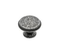 GTV - Botón CENTO plata antigua Ø 28 mm I Tiradores para muebles con tornillos I Tiradores redondos para armario de cocina, pomo de puerta y cajón I Concha: galvanizada, pintada