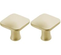 GTV - Botón PIAZZA de latón 30 x 30 mm I Tiradores para muebles con tornillos I Pomos para armario de cocina, tiradores de puerta y cajones, tiradores para muebles I Concha: galvanizada, pintada