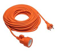 GTV - Cable alargador de 30 m para Exteriores, 230 V, Cable de alimentación para Exteriores con Enchufe Schuko, 2 x 1,0 mm², Resistente a la Intemperie, Naranja, Cable de extensión para jardín y