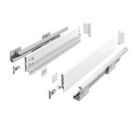 GTV - Cajón AXISPRO para abrir 400 mm blanco - Sistema de cajones - Fácil montaje - Empuje a abrir - Acceso libre - - Carga de hasta 40 kg - Altura: 86 mm