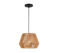 GTV ERANKO lámpara colgante Ø29 cm - pantalla artesanal de fibras naturales color crema, 1xE27 máx.40 W, diseño boho y escandinavo, iluminación decorativa para salón o dormitorio