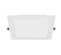 GTV FABRO Foco LED empotrable plano, 12 W, 1200 lm, cuadrado, 4000 K, blanco neutro, IP40, panel LED empotrable, AC 220-240 V, 19,6 x 18 cm