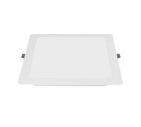 GTV FABRO Foco LED empotrable plano, 18 W, 1800 lm, plafón cuadrado, 4000 K, blanco neutro, IP40, panel LED empotrable, AC 220-240 V, 24,6 x 23 cm