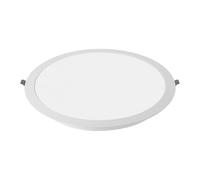 GTV FABRO Foco LED empotrable plano, 24 W, 2400 lm, redondo, 4000 K, blanco neutro, IP40, panel LED empotrable, AC 220-240 V, diámetro de 30,4 cm