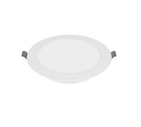 GTV FABRO Foco LED empotrable plano, 4 W, 300 lm, redondo, 4000 K, blanco neutro, IP40, panel LED empotrable, AC 220-240 V, diámetro de 10,5 cm