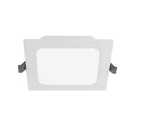 GTV FABRO Foco LED empotrable plano, 6 W, 540 lm, plafón cuadrado, 4000 K, blanco neutro, IP40, panel LED empotrable, AC 220-240 V, 14 x 12,5 cm