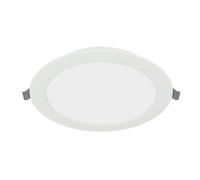 GTV FABRO Foco LED empotrable plano, 9 W, 800 lm, lámpara de techo redonda, 4000 K, blanco neutro, IP40, panel LED empotrable, AC 220-240 V, diámetro de 15,1 cm