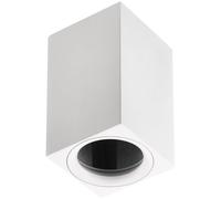 GTV - Foco de superficie Spot empotrado GU10 Cuadrado Aluminio Blanco Lámpara de techo Iluminación interior Aplique de superficie Downlight Luz moderna para el hogar