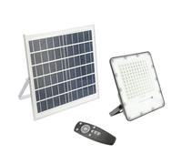 GTV - Foco LED solar BRAVOS | Lámparas solares para exterior | Foco solar IP65 impermeable |150 W, 1500 lm, 6400 K, IP65, 120°, panel solar, mando a distancia