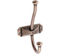 GTV - Gancho doble retro de aleación de zinc, ganchos de pared de estilo vintage, ganchos para muebles, percheros, ganchos para sombreros para chaquetas, abrigos, toallas, accesorios