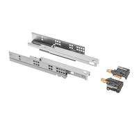 GTV - Guías Correderas para Cajones Montaje Inferior con Soft Close y Autocierre, Carriles para Cajones, Modern Slide con Amortiguación, Extensión Completa 600 mm, Soporta hasta 35 kg - 2 Par