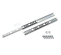GTV Guías de Cajón con Bolas H17, L342 mm, Extracción Parcial, Carga 10 kg, Correderas Telescópicas de Acero Cincado para Muebles y Estantes, 1 Par