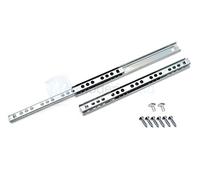 GTV Guías de Cajón de Bolas H17, L310 mm, Extracción Parcial, Capacidad de Carga 10 kg, Correderas Telescópicas de Acero Galvanizado para Muebles, 1 Par
