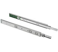 GTV Guías de Cajón Versalite Light H45 L400mm, Extracción Total con Cierre Suave, Carga 25 kg, Guías Telescópicas de Bolas, Acero Galvanizado, 1 Par