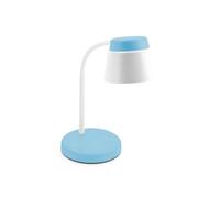 GTV Lámpara de Escritorio Helin, 350 Lúmenes, Luz de Lectura 4000K, Lámpara LED de Escritorio, Lámpara de Mesita, Lámpara de Mesa, con Cable de 150 cm, Azul, estable y moderna