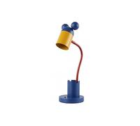 GTV - Lámpara de escritorio MOUSE - máx. 250 V, 50/60 Hz, 1 bombilla E27, máx. 25 W, diámetro de 8 cm, IP20, azul marino/amarillo - Lámpara de escritorio infantil para niños