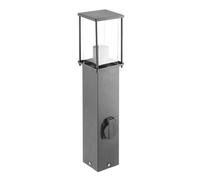 GTV - Lámpara de jardín KEMI | Luminaria exterior para camino, máx. 15 W, IP44, AC220-240 V, 50 - 60 Hz, casquillo máx. 2500 W | postes | grafito