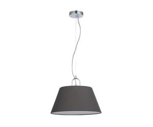 GTV - Lámpara de techo Kasel | Lámpara colgante Ø40 cm de ancho, lámpara de salón, comedor, comedor, comedor, E27, monocolor, 1 llama, gris | CA 220 - 240 V, 50/60 Hz, 1 x E27, máx. 40 W,