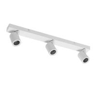 GTV Lámpara de techo Veneto | Iluminación moderna para oficinas, viviendas y habitaciones, 3 x GU10, redonda, IP20, color blanco