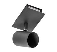 GTV - Lámpara de techo Veneto | Iluminación moderna para oficinas, viviendas y habitaciones | Lámpara de techo | 1 x GU10 | Redonda | Negro